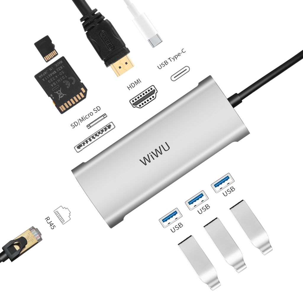 WiWU Alpha 8‑in‑1 USB‑C Hub – HDMI, Ethernet & Multi‑Port