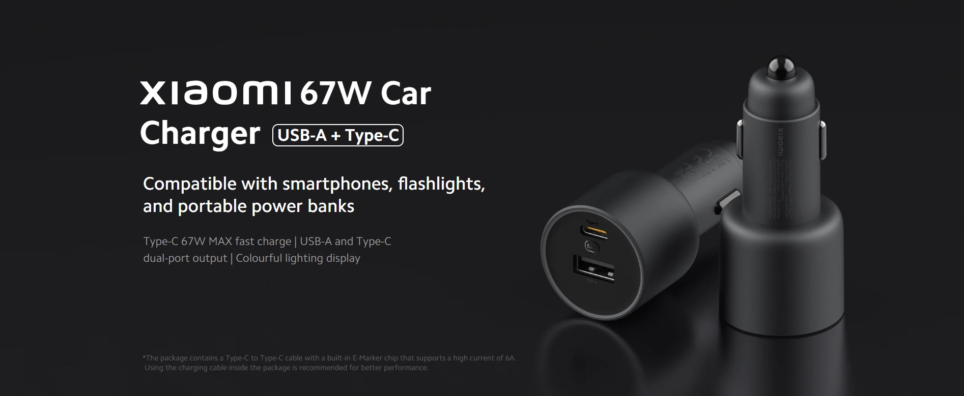 Xiaomi 67W Car Charger