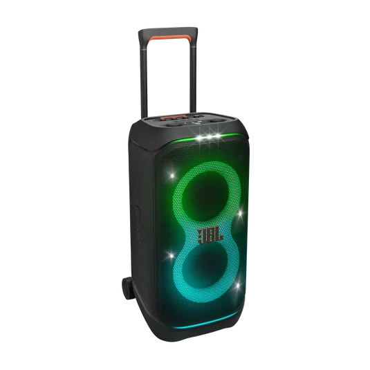 1 JBL Partybox 320 price in pakistan tech4u.pk Sturdy telescopic handle and wide wheels on JBL PartyBox 320 for easy transport