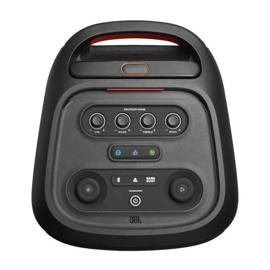 4 JBL Partybox 320 price in pakistan tech4u.pk Close-up of JBL PartyBox 320 top control panel with AI Sound Boost and volume knobs