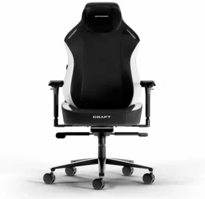 Craft Series Gaming Chair Black White Front View