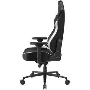 Extra Large Gaming Chair Black White Side Angle