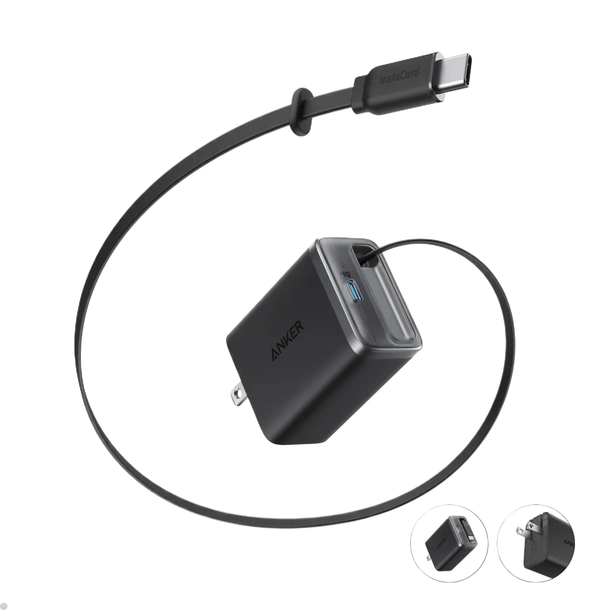 Anker Nano Charger 35w Black price in pakistan tech4u.pk Anker Nano 35W charger with retractable USB-C cable