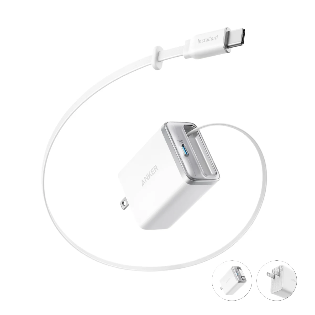 Anker Nano Charger 35w White price in pakistan tech4u.pk Anker Nano 35W charger with retractable USB-C cable